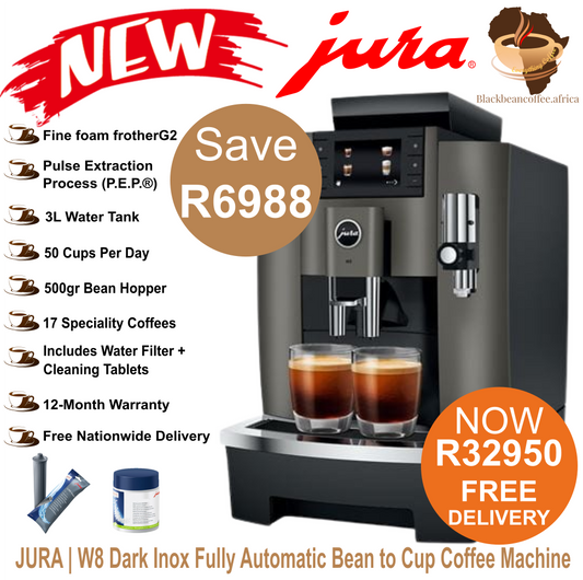 JURA | W8 Fully Automatic Bean to Cup Coffee Machine - Dark Inox - NEW