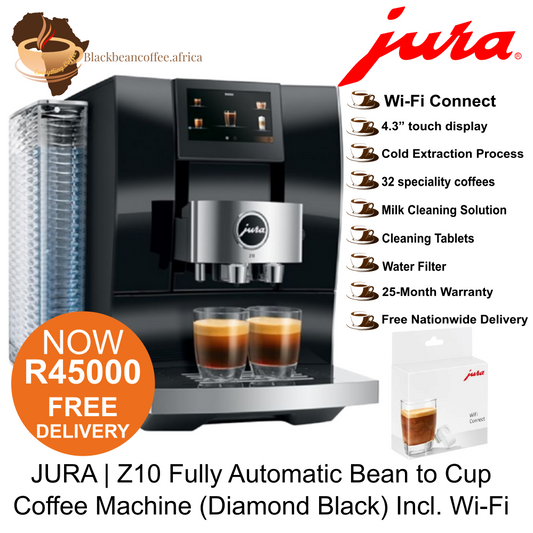 JURA | Z10 Fully Automatic Bean to Cup Coffee Machine (Diamond Black) Incl. Wi-Fi